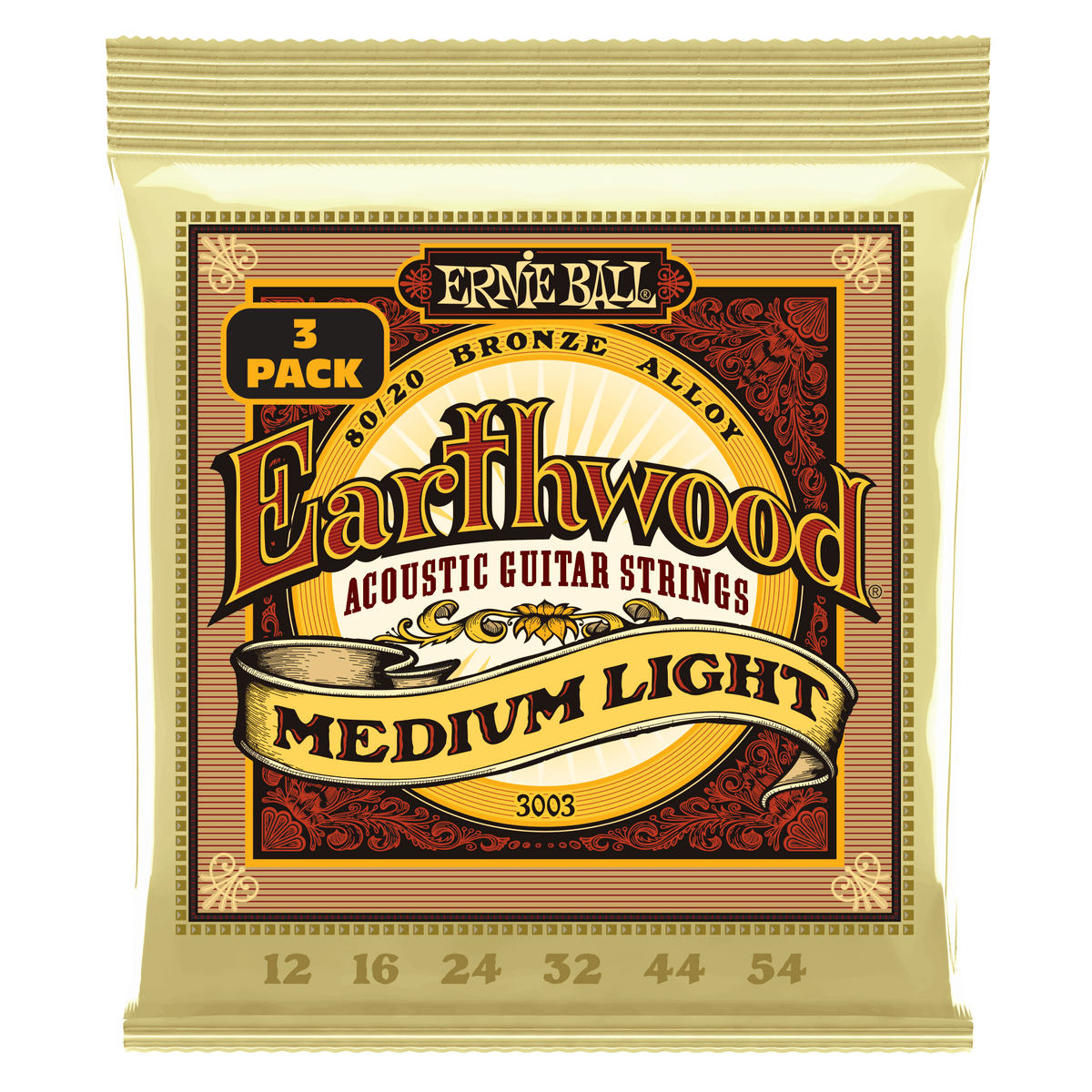 3003 Earthwood 80/20 Medium Light 12-54 Pack de 3
