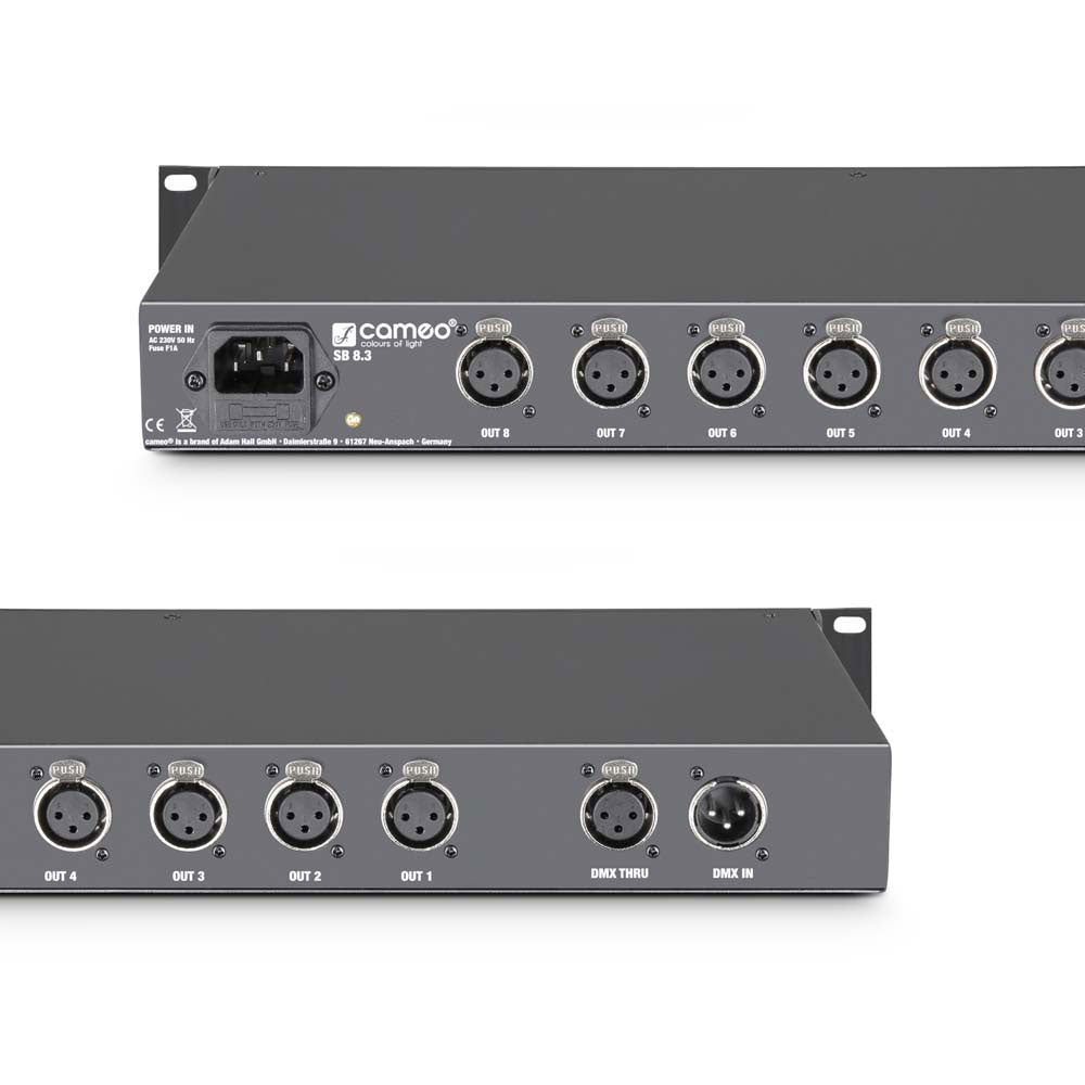 SB8.3 - Splitter - Booster DMX 8 Canaux (XLR 3 Points)