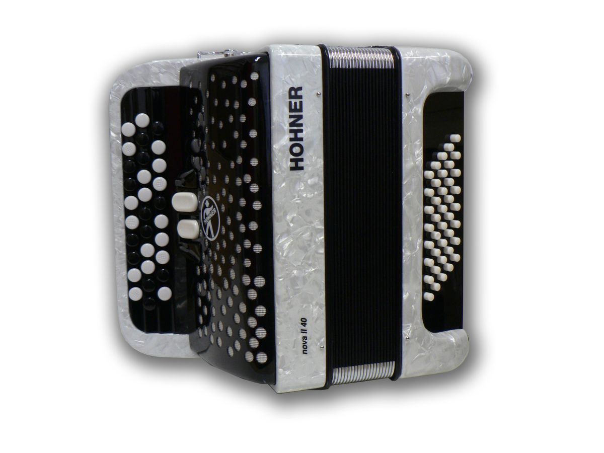 Hohner Nova II 40 Blanc Touches Boutons