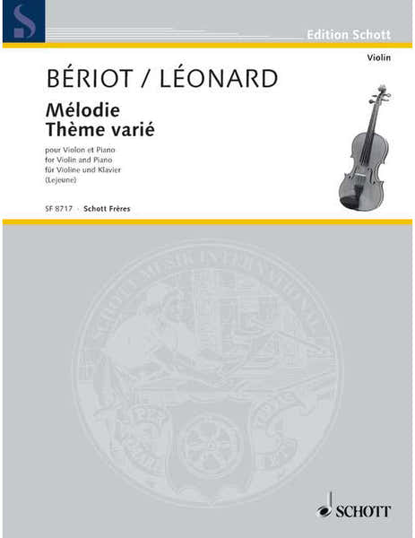 Schott Bériot - Les Ecoles Du Violon Série 3 - Violon et Piano