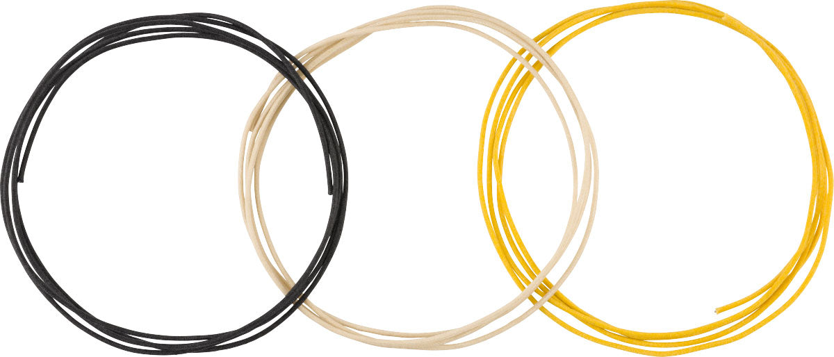 Pure Vintage Cloth Wire 22 AWG 5" Black White Yellow