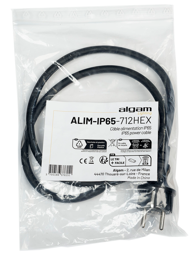 Câble d'alimentation IP65 pour IP Par 712 Hex