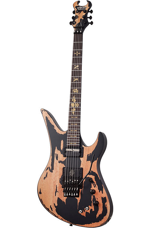 Synyster Gates Custom Relic Floyd-Rose Micro Sustainiac Distressed Satin Black