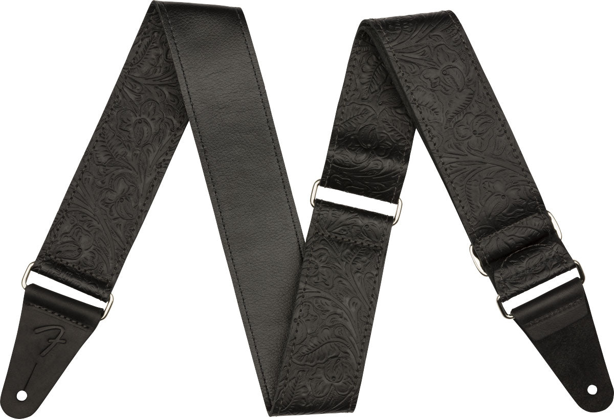 Fender Tooled Leather Guitar Strap 2 Black
