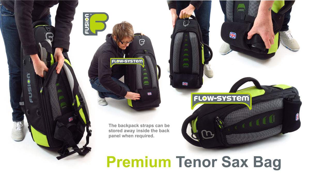 Housse Premium Noire/Verte Saxophone Ténor