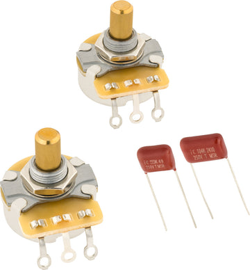 Telecaster Solid Shaft Potentiometer and Capacitor Kit 2-Pack