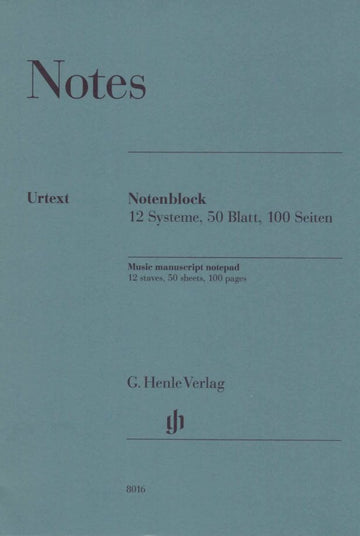 Bloc Notes 12 Portées