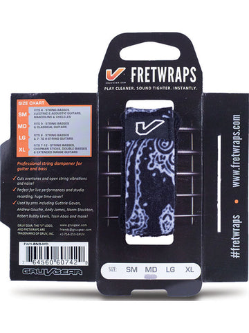 FretWraps Black Bandana - Medium