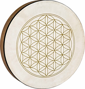Tambour 16" / 40,6 Cm - Marron - Fleur De Vie