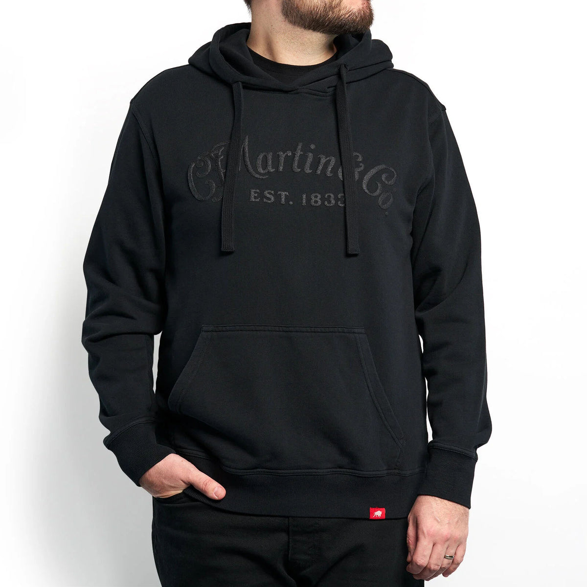 Sweat à capuche Tone-on-Tone Noir L