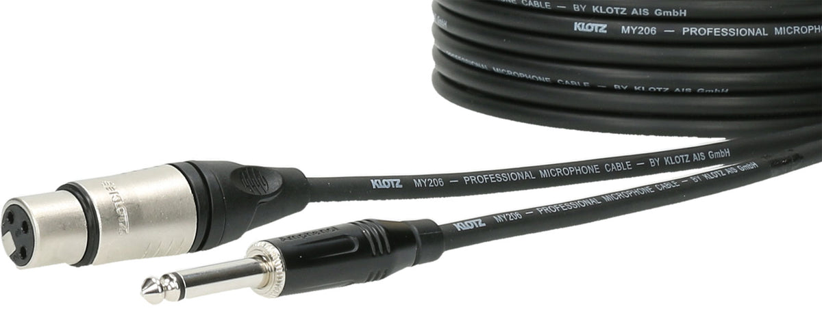 Cable Micro 1 M XLR Femelle - Jack 2P Klotz