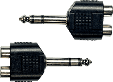Adaptateur Jack 6,35 Mm Stro Male 2 Rca Fem. - Lot De 2