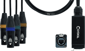 Adaptateur DMX - RJ45 4 XLR Femelles 5 Points 70 CM