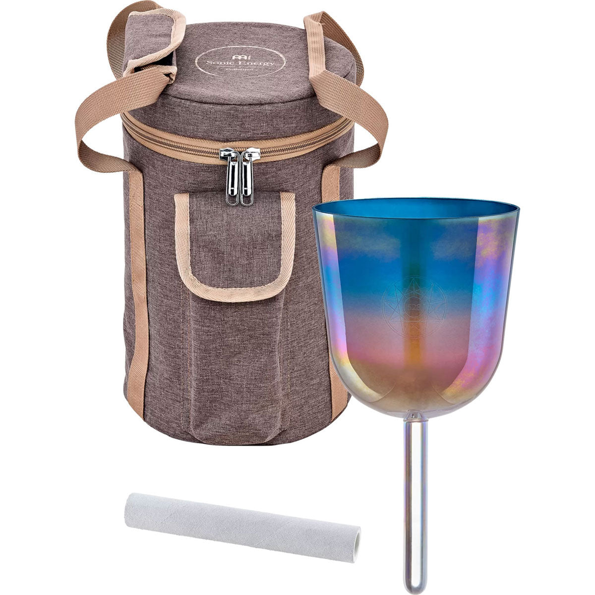 ESOLCSB528 - Bol chantant en cristal Essence Solfeggio 4.5" Mi 528 Hz bleu soleil levant