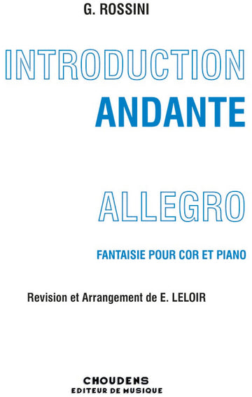 Introduction Andante et Allegro