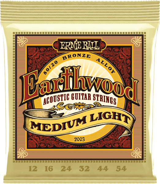 Ernie Ball 2003 Earthwood 80/20 Bronze Medium Light 12-54
