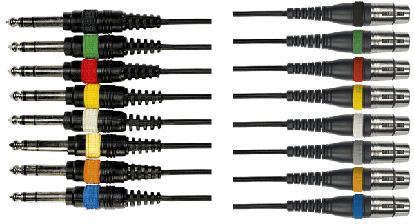 Octopaire 8 Jack Stéréo 8 XLR Fem. 3 M