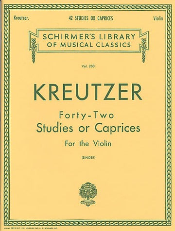 Rodolphe Kreutzer FORTY-two Studies Or Caprices - Violin