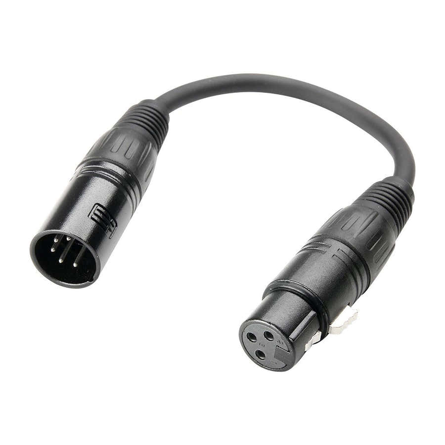 Adaptateur DMX XLR 5-poles M Vers XLR 3-poles F 0.2 M