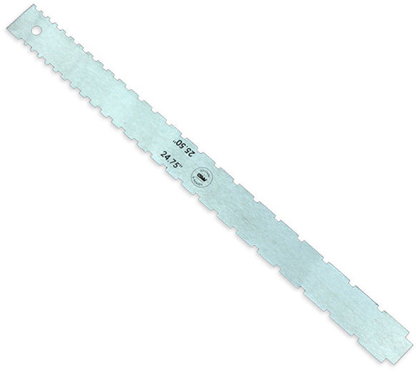 RÈGLE À ENCOCHES RECTIFIÉE POUR GUITARE DIAPASON 24.75"/25.50"