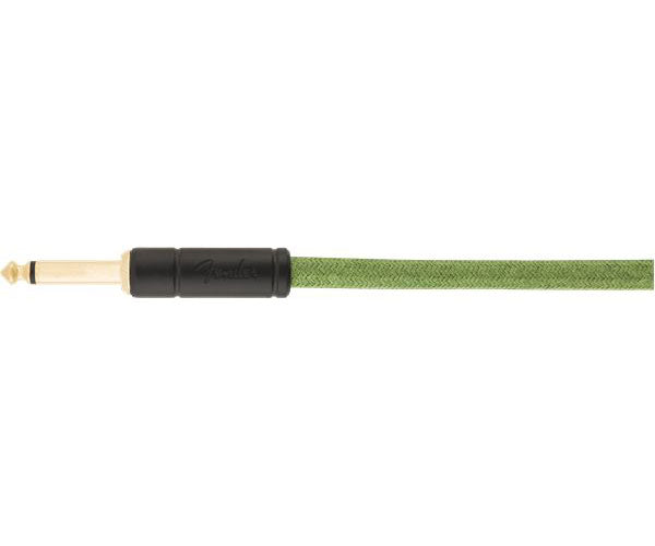 3m Angled Festival Instrument Cable Pure Hemp Green