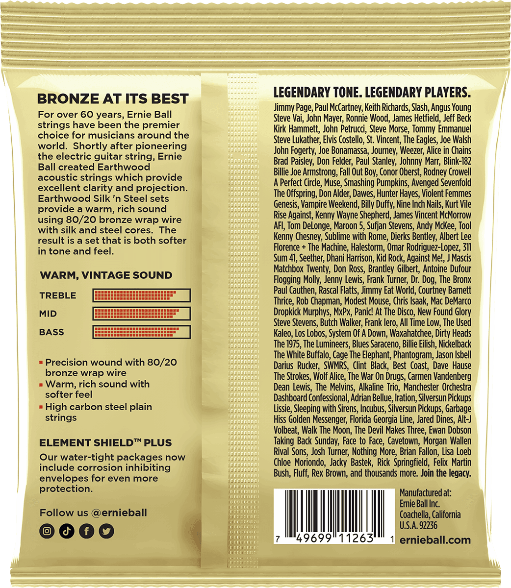 3047 Earthwood 80/20 Bronze 10-50 Pack de 3