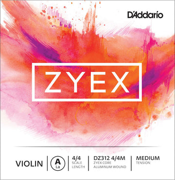 4/4 Zyex Violon Corde De La Medium/file Aluminium