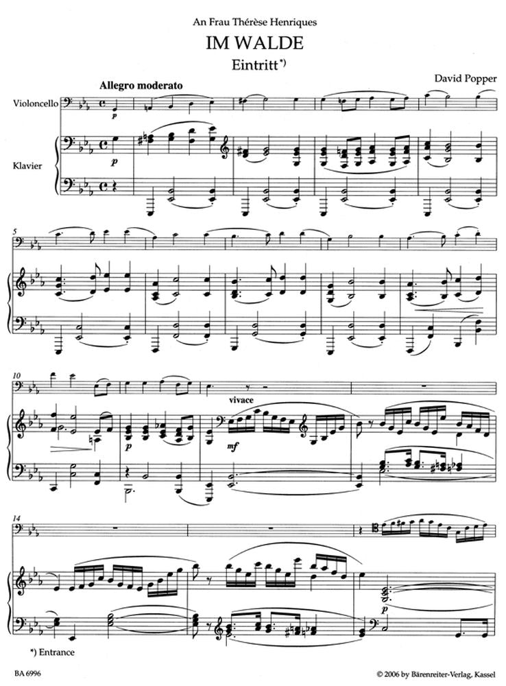 Popper D - Im Walde Op.50 - Violoncelle Piano