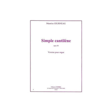 Journeau - Simple Cantilène Op. 50 - Orgue