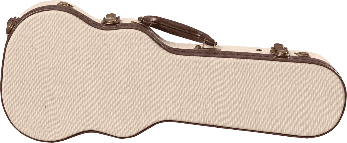 Étui Ukulélé Soprano Beige en Bois Deluxe - GW