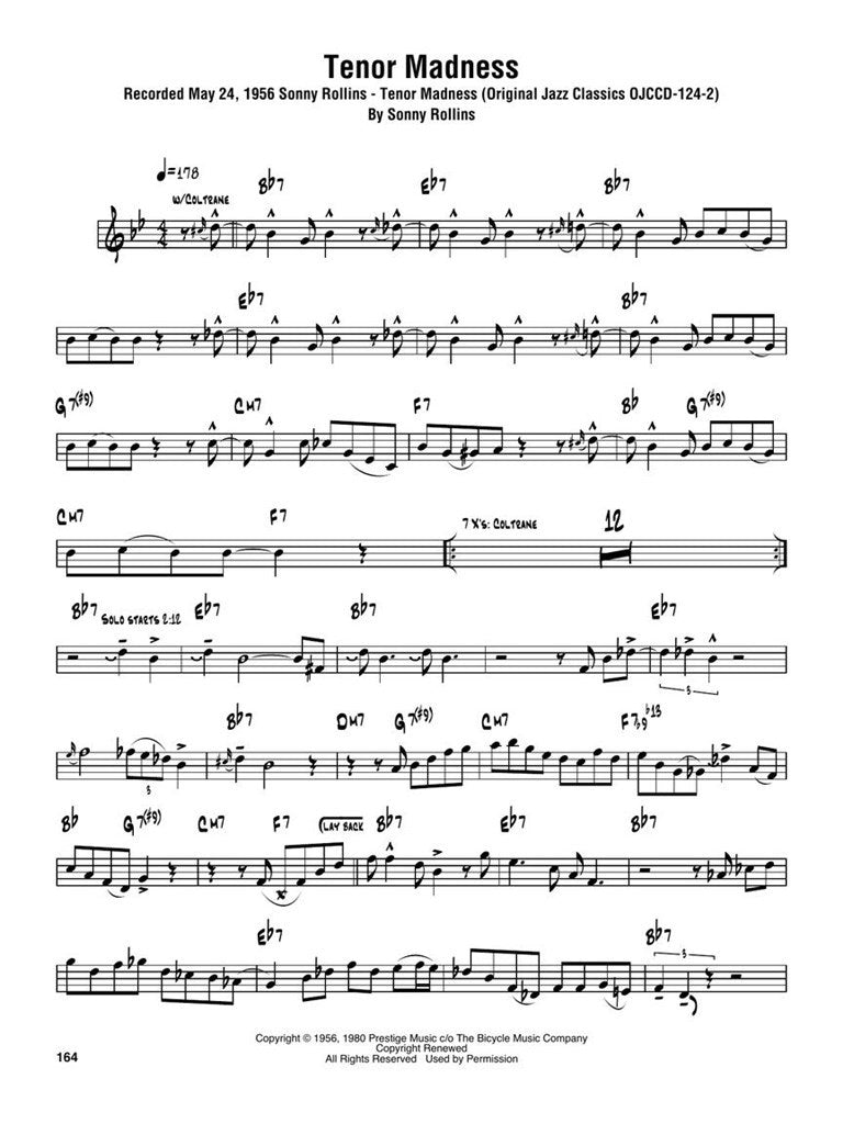 Sonny Rollins - Omnibook C Instruments