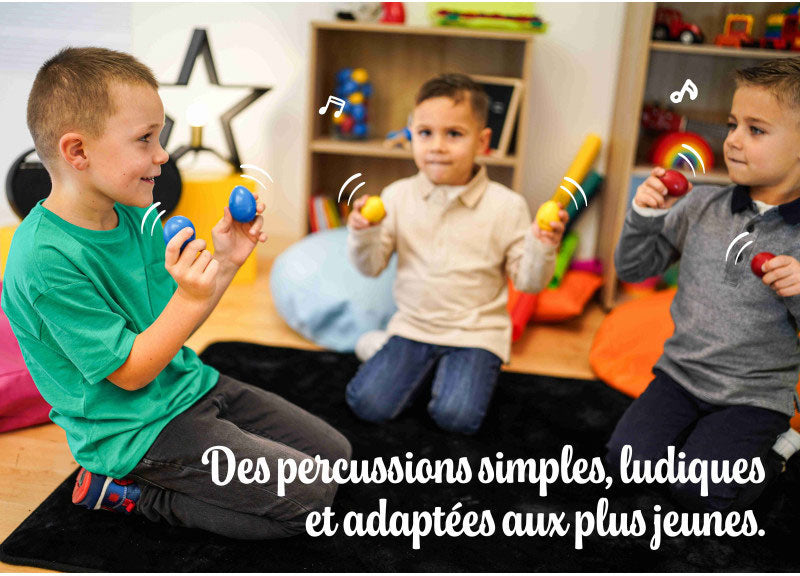 Lot De 3 Paires D'oeufs Sonores Colorés