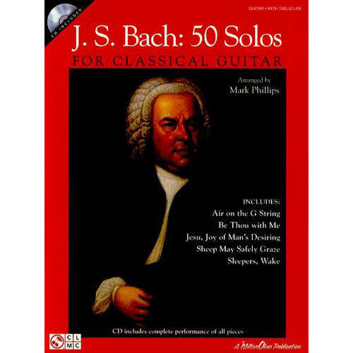 J.S. Bach 50 Solos For Classical Guitar + MP3 - Guitar