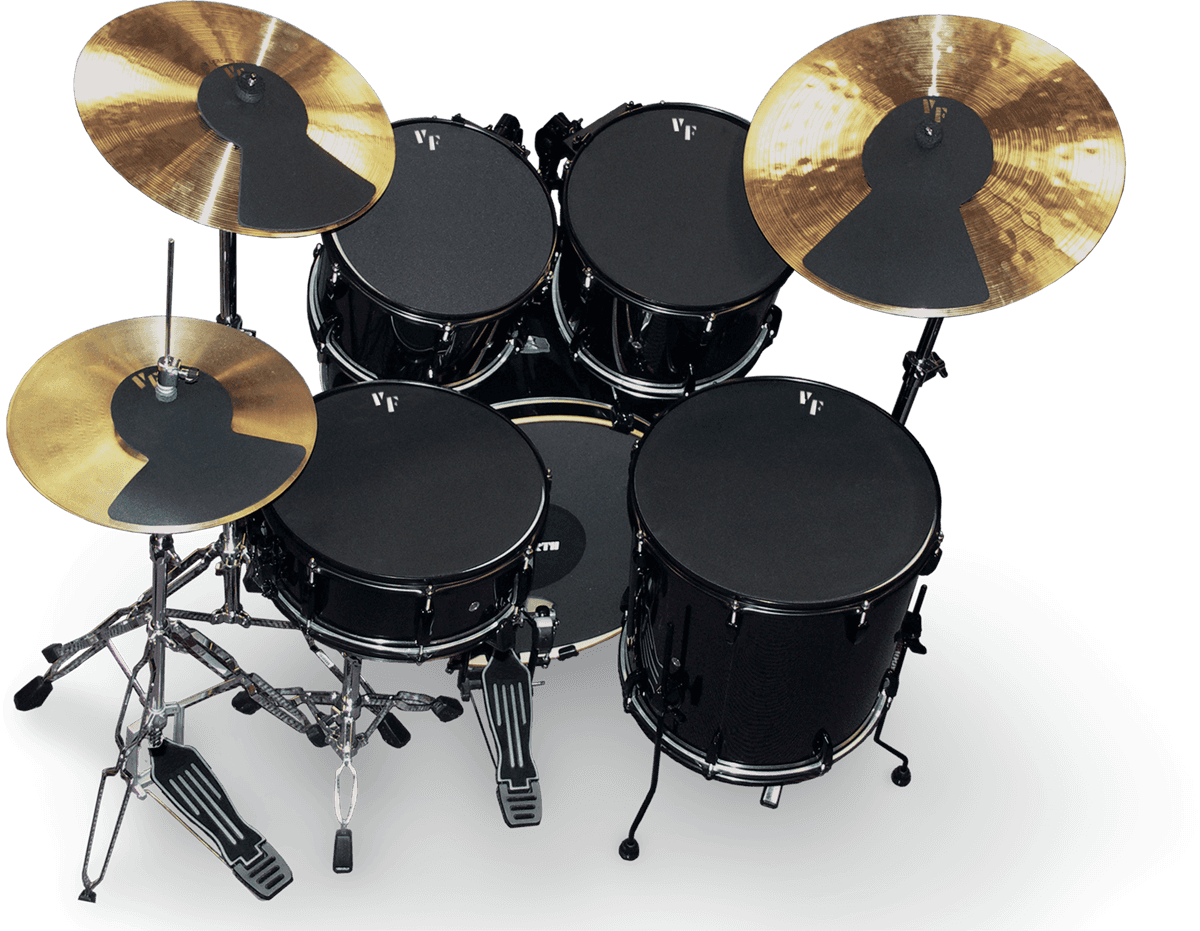 Sourdine Batterie Standard 22/12/13/16 + 14 + Cymbales