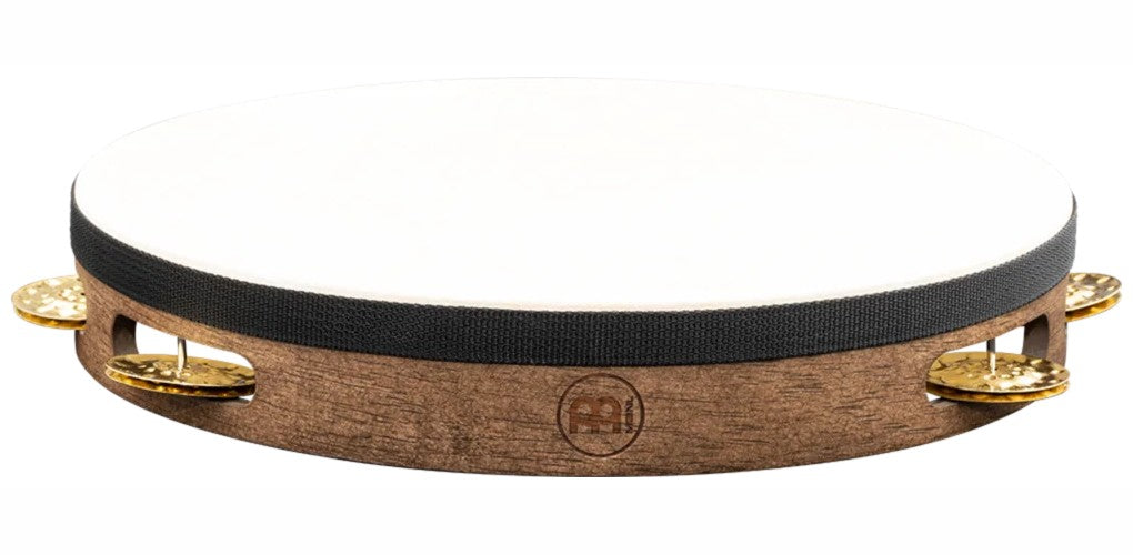 TAH1VWB - Tambourin Vintage Bois Avec Peau - Cymbalettes laiton