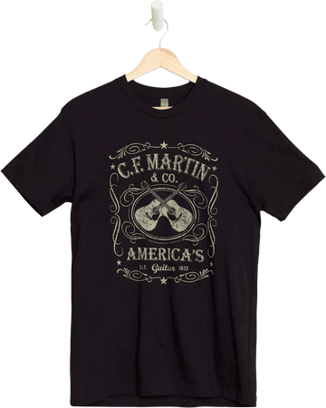 "S" Tee-Shirt Dual Guitar Black