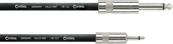 Cable Patch Modulaire Jack/minijack Mono 1 M