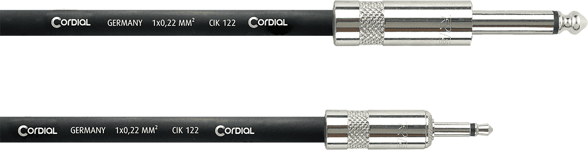 Cable Patch Modulaire Jack/minijack Mono 1 M