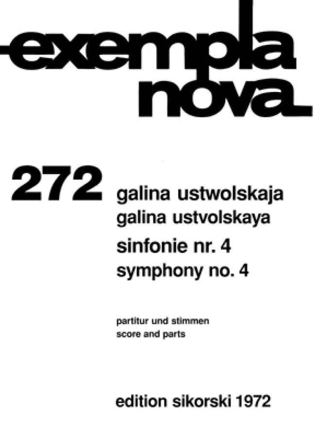 USTWOLSKAJA GALINA - SINFONIE N°4 - SCORE