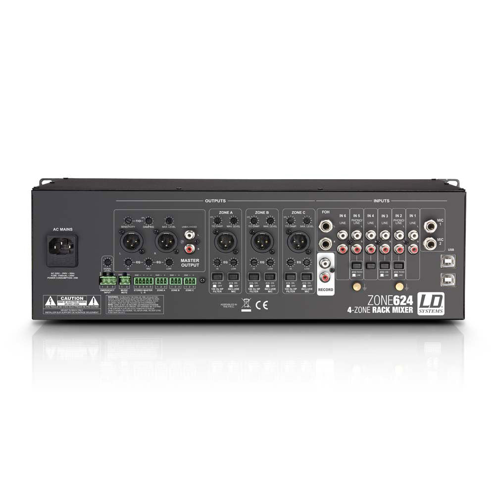 Zone 624 - Mixeur 4 Zones Rackable 3 U