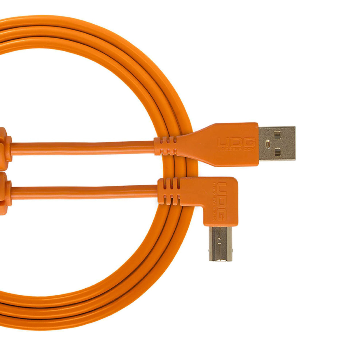 UDG U 95004 Or - Câble USB 2.0 A-B Orange Coudé 1m