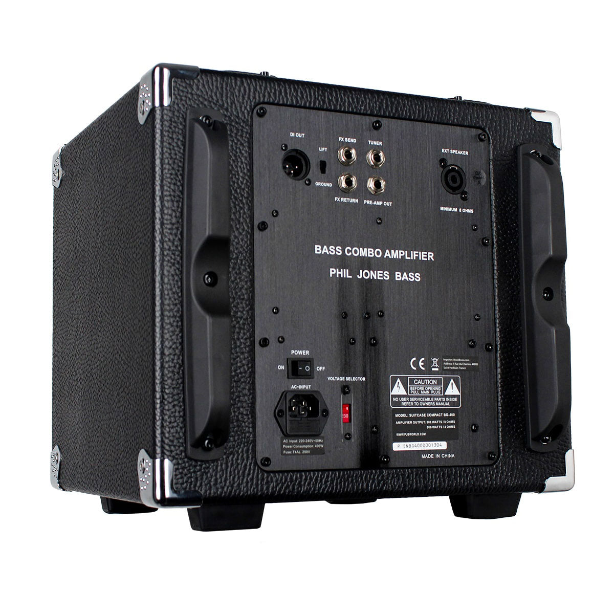 SUITCASE COMPACT 300W COMBO 4X5" "PIRANHA" BLACK - STOCK B