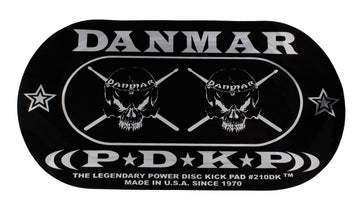 210DKSk - Pad Autocollant Grosse Caisse Double Pédale - Skull
