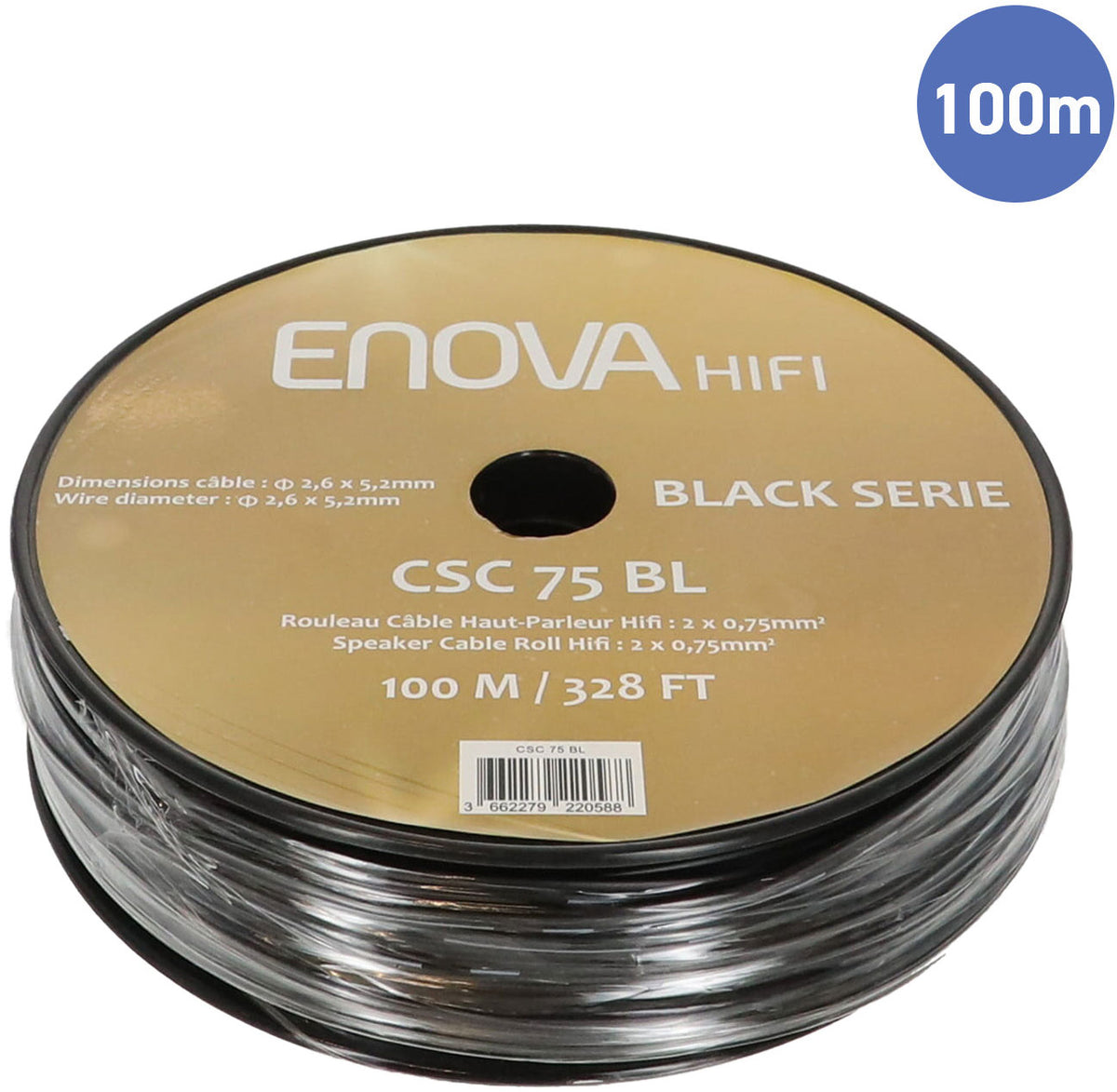 Câble HIFI pour haut parleur CSC 75 BL
