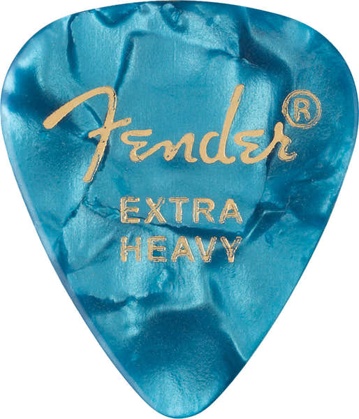 Fender 351 Shape Premium Picks Extra Heavy Ocean Turquoise 12 Pack
