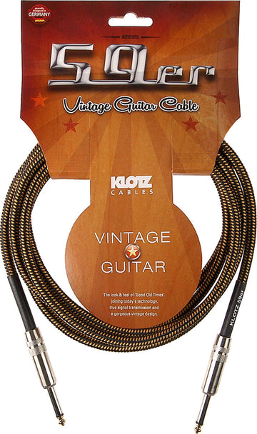 Jack Guitare 59 Vintage Noir / Jaune 3,0 M