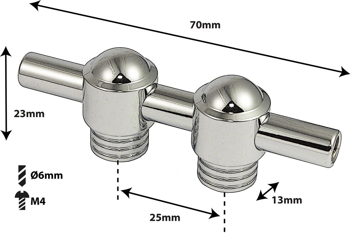 TL6D70 - Coquille Tube - 25mm - Double Tirant (X1)