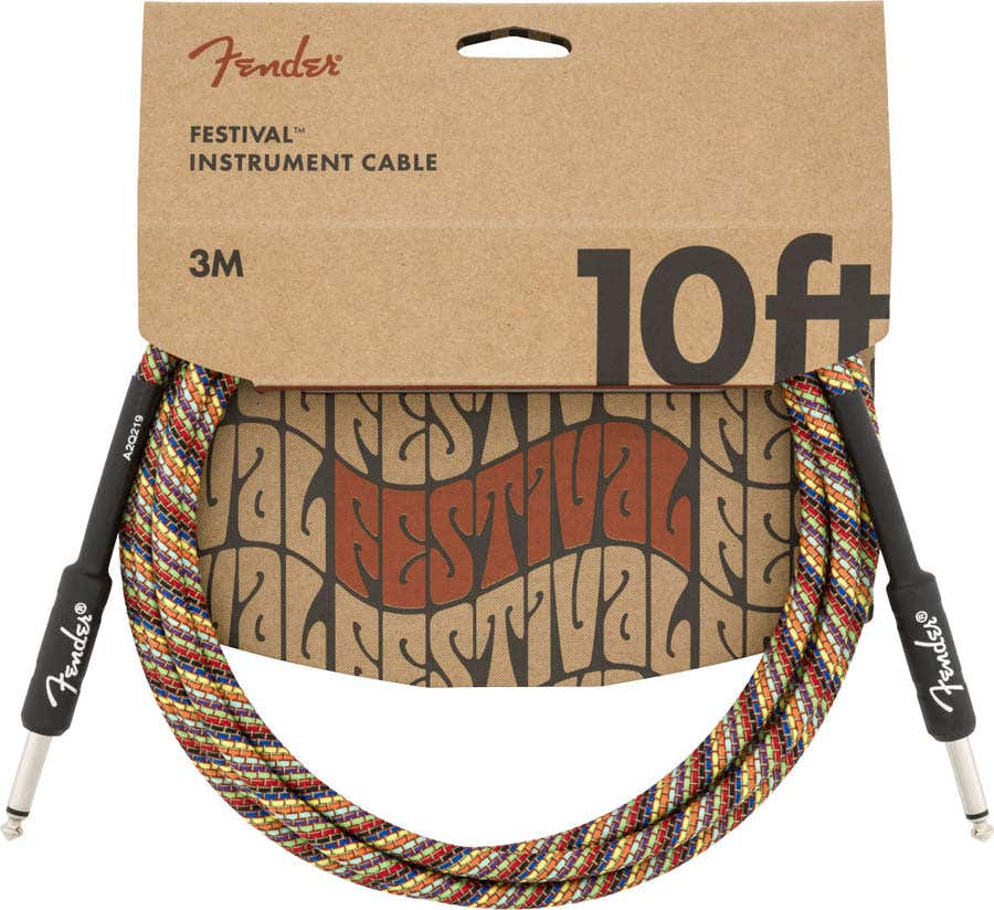 3m Festival Instrument Cable Pure Hemp Rainbow