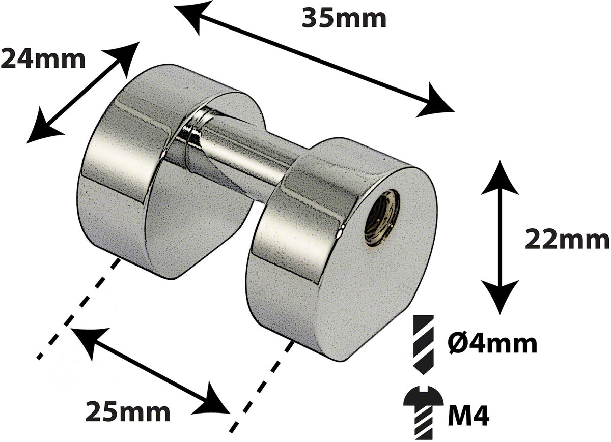 Coquille Tube Grosse Caisse - 25mm - Mono Tirant (X1)