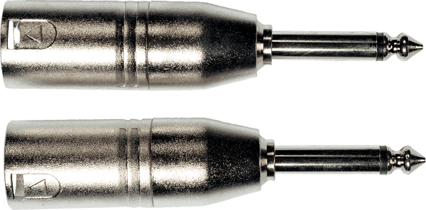 Adaptateur Jack Male XLR Male - Lot de 2